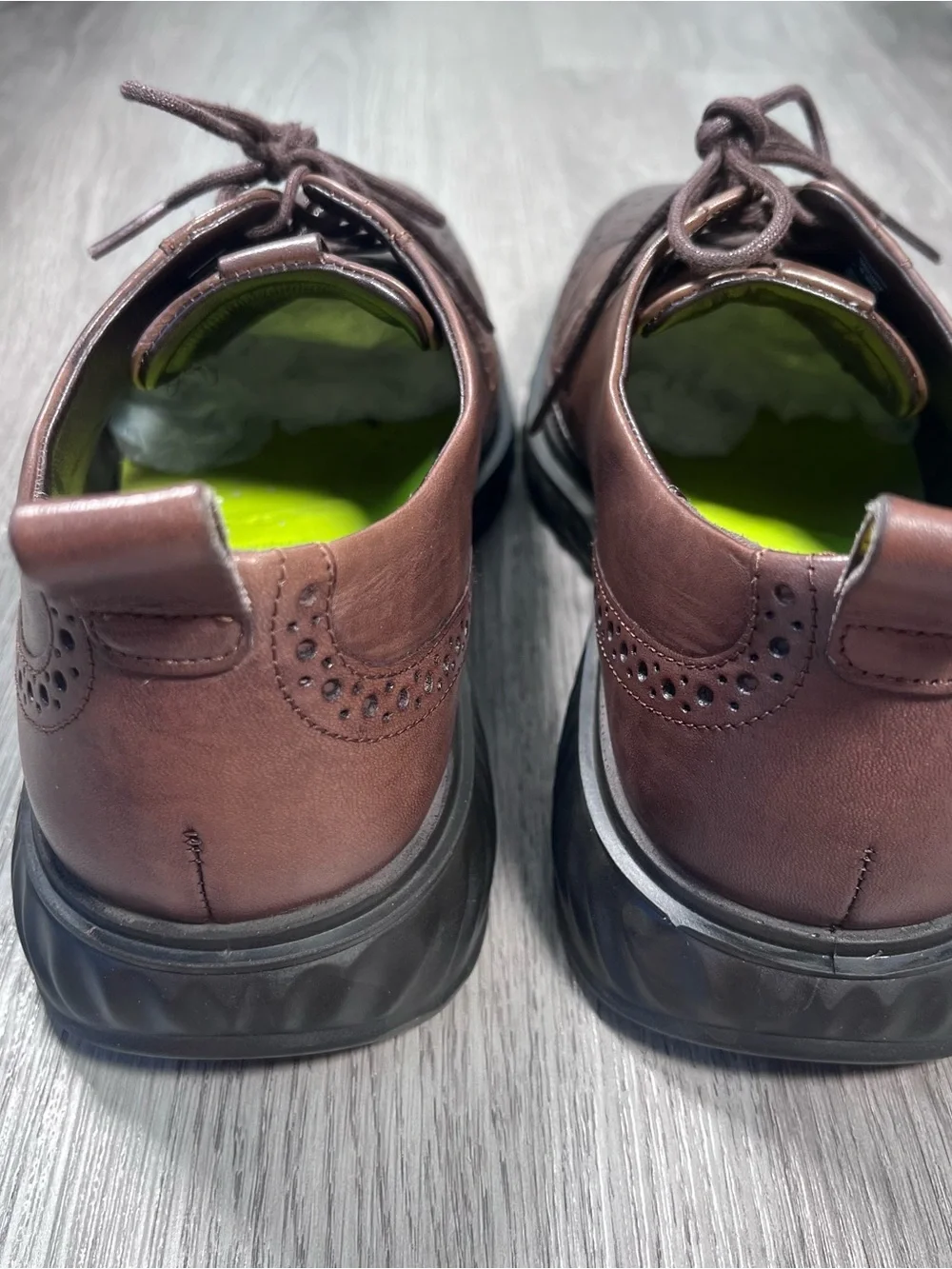 ECCO ST.1 Hybrid Men’s Wingtip‎ Brogue Oxford Brown Leather Size 9 US / 43 EU